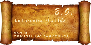 Bartakovics Otelló névjegykártya